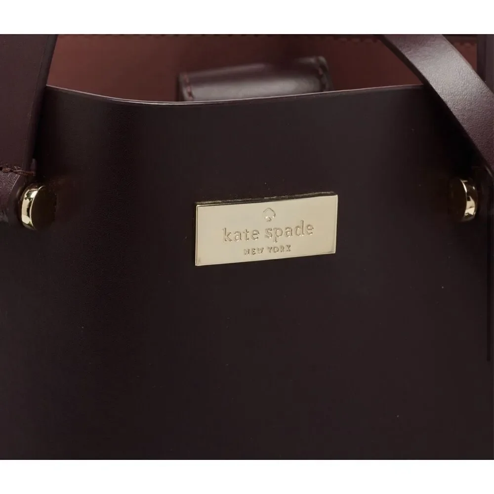 Kate Spade Kyra Arbor Hill Leather Tote Crossbody Purple Pink NWOT